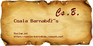 Csala Barnabás névjegykártya