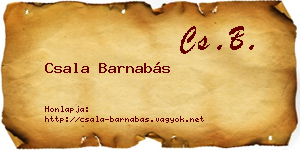 Csala Barnabás névjegykártya
