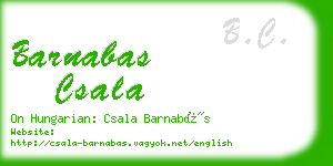 barnabas csala business card